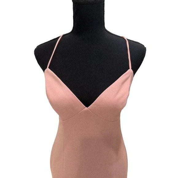 NEW- NWOT Katie May Luna Gown Dress 6 Dusty Rose Maxi Backless Formal - Picture 4 of 7